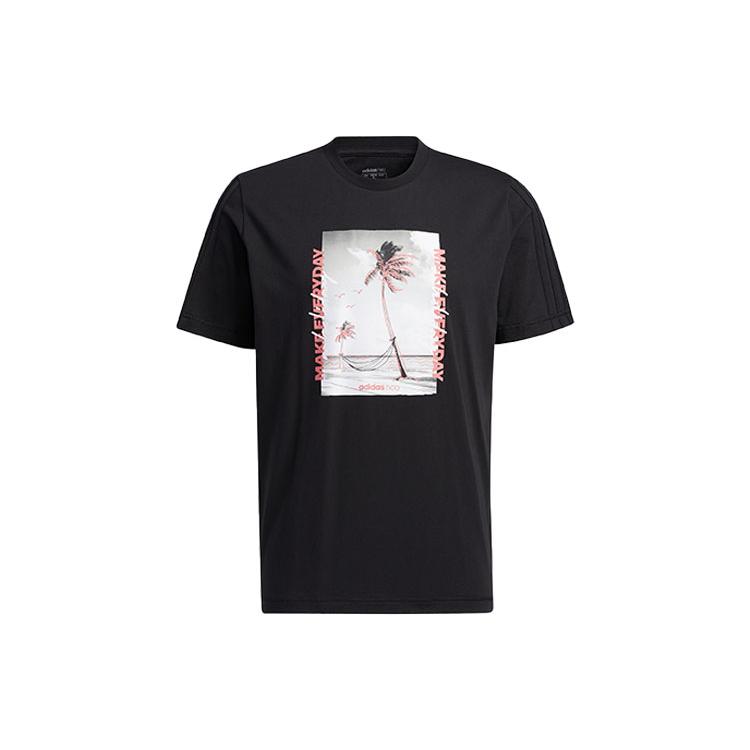 Adidas Neo T Shirts Men's Black Crew Neck Moderate GP5692
