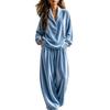 1116 European and American women's clothing autumn and winter new casual fashion velvet long-sleeved trousers lapel suit