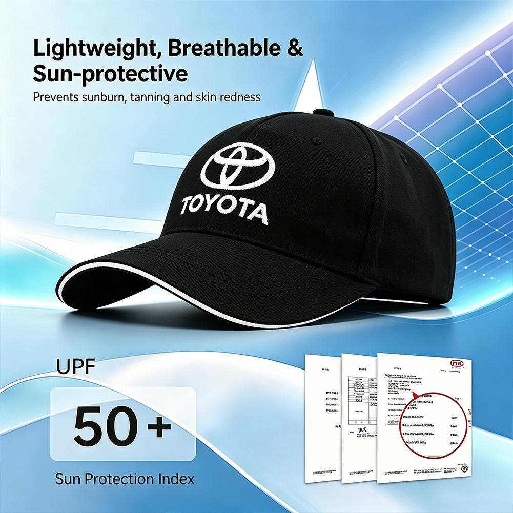 1Pcs Summer Outdoor Sun Protection Golf Adjustable Baseball Cap Car Accessories For Toyota Hilux Corolla RAV4 Camry Highlander