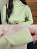 Korean Style Plus Size Soft Knitted Sweater with Stand-Up Collar for Autumn/Winter