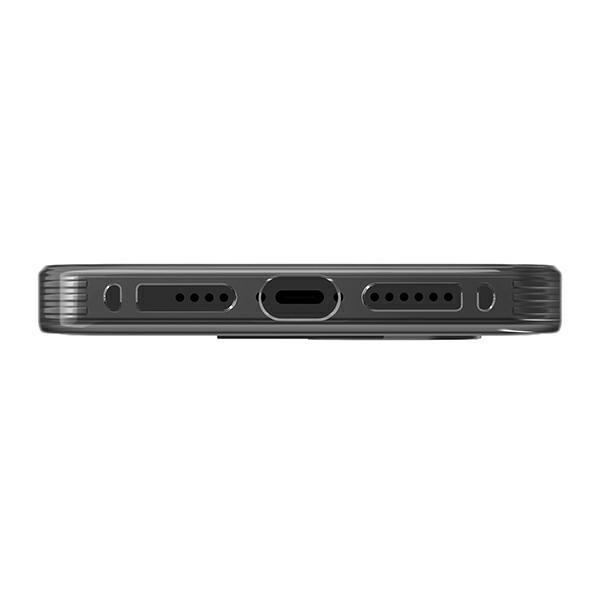 Custodia per iPhone 14 UNIQ Heldro Mount nero/fumo vapore