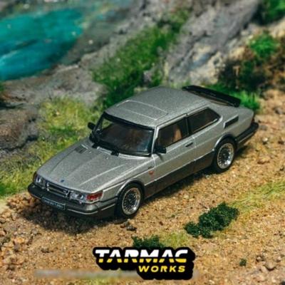 Tarmac Works 1/64 Saab 900 Turbo Silver Diecast Model - GLOBAL64 Series