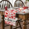 Wiwilys Valentinstag-Tischläufer, Urlaub, Küche, Esstisch, Dekoration für drinnen und draußen, Zuhause, Party, Dekoration