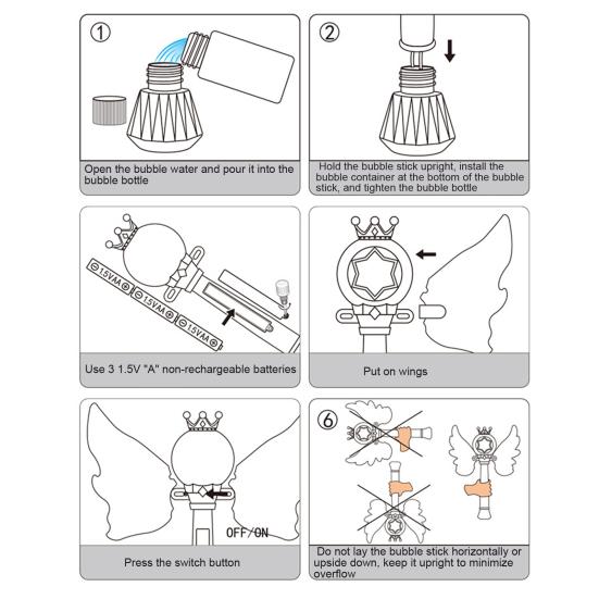 130ml Seifenblasenmaschine Wunderbare Musik Abnehmbare Angeregte Flügel Elektrisch Auslaufsicher Unterhaltung ABS Kleine Fee Schmetterling Seifenblasenstab Sommerspielzeug
