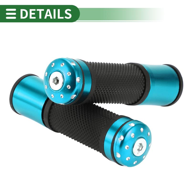 Motoforti Universal Motorcycle Hand Grips Cover Rubber Aluminum Alloy Handlebar Grips for Motorcycle Scooter Bicycle ATV 1 Pair