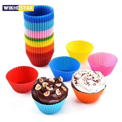 10ks silikonová forma na muffiny kulatá srdíčka Formy na pečení košíčků na muffiny kuchyňské náčiní na party potřeby do kuchyně
