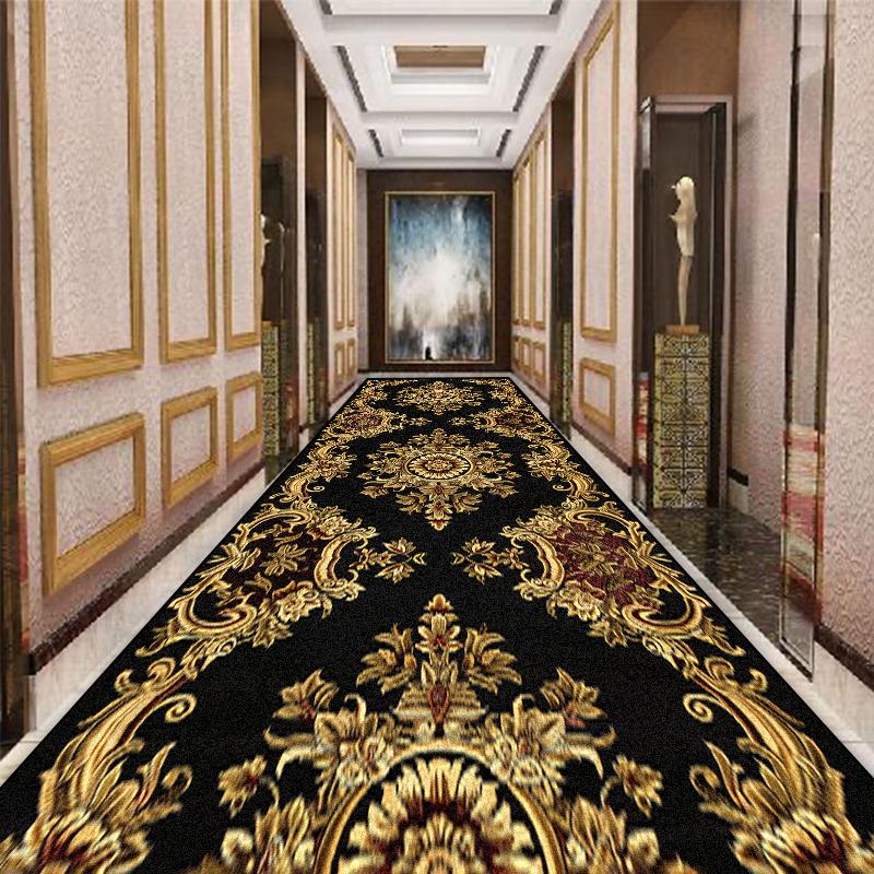 Persian Luxury Corridor Carpet Living Room Home Non-slip Hallway Area Rugs Washable Porch Entry Doormat Customizable Tapis Salon
