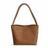 Retro Textured Weaving Handbag: Versatile Single Shoulder Vegetable Basket Bag
