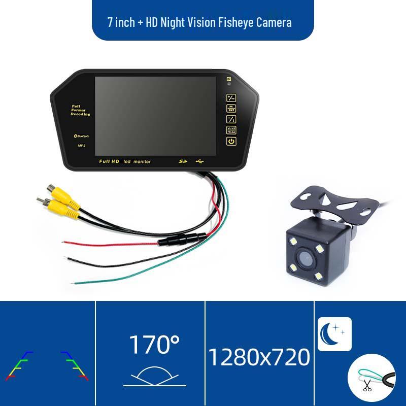 Bluetooth MP5 Wireless Rear View Camera for 7-inch Rearview Mirror Monitor with Reverse Priority