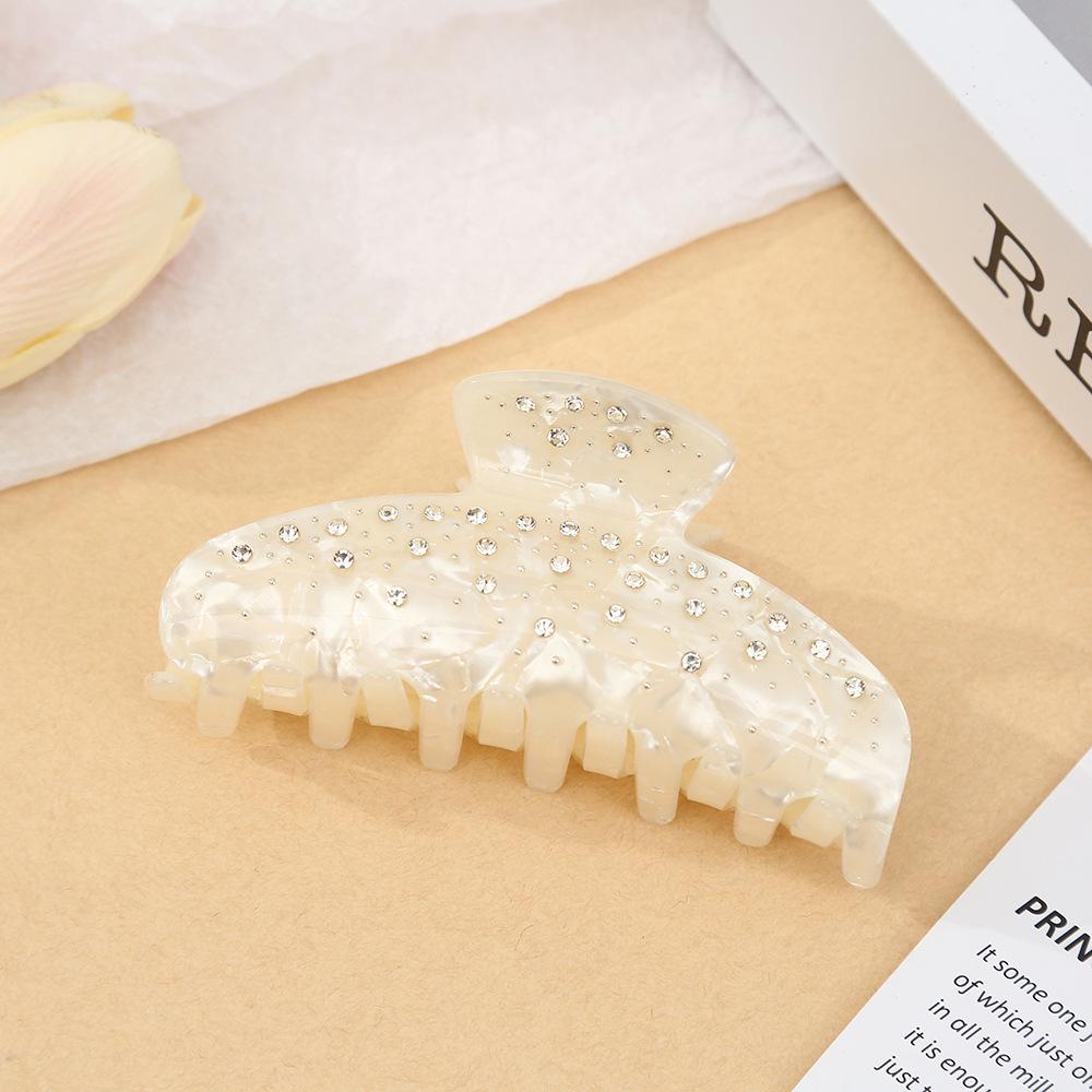 

Корейская простая модная заколка для волос: Большая заколка-акула желеобразного цвета для затылка слоновая кость