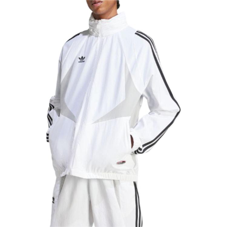 adidas Originals Retro Sports Stand Collar Jackets Men's White JF8737