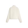 Puma Essentials+ Minimal Gold Half-Zip Mock Neck Fleece Sweatshirt Women Sweatshirt White 680020-87