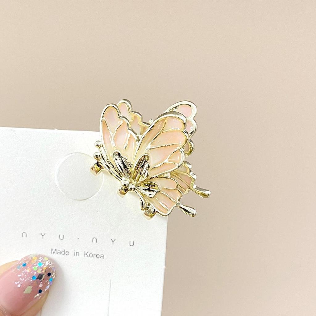 Aesthetic Butterfly Metal Hair Clip: Women's Small Claw for Side Bangs & Broken Hair, Stylish Hairpin