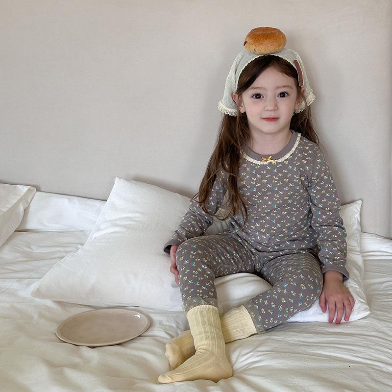 Kids High Elastic Soft Breathable Warm Cartoon Pajamas Home Wear