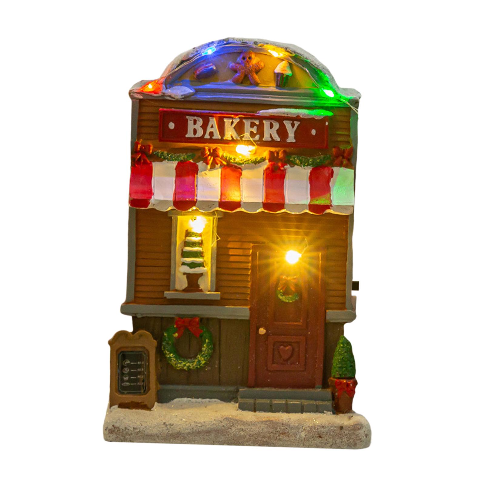 

Світлодіодне освітлення Статуетка Різдвяний сільський будинок Різдвяний подарунок Центральна частина столу