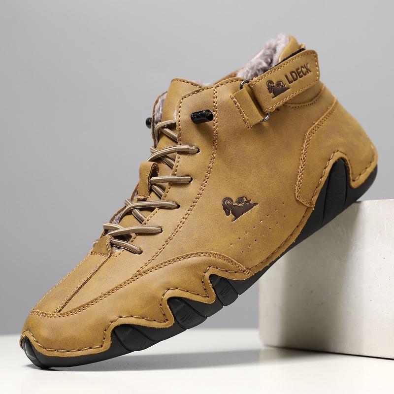 Winter Velvet Martin Boots Large Size Octopus Men's Thermal Cotton Shoes High Top Men's Sports and Leisure Shoes Comfortable