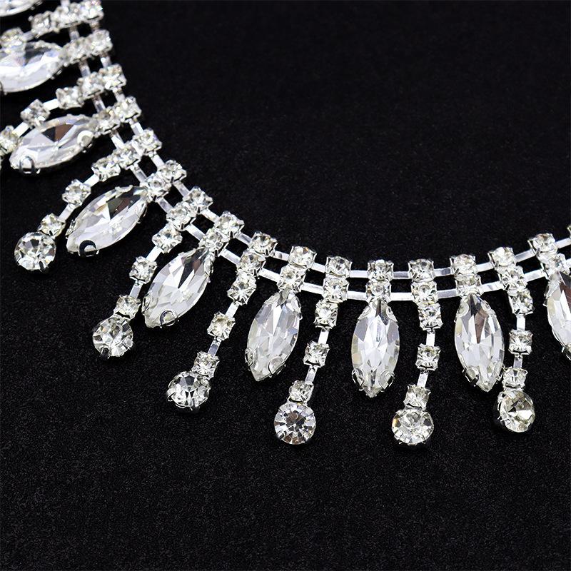 10Yards Rhinestone Tassel Sparkle Diamond Crystal Rhinestone Chain Clothing Bag Trim DIY Arts Crafts Wedding Gift Decoration