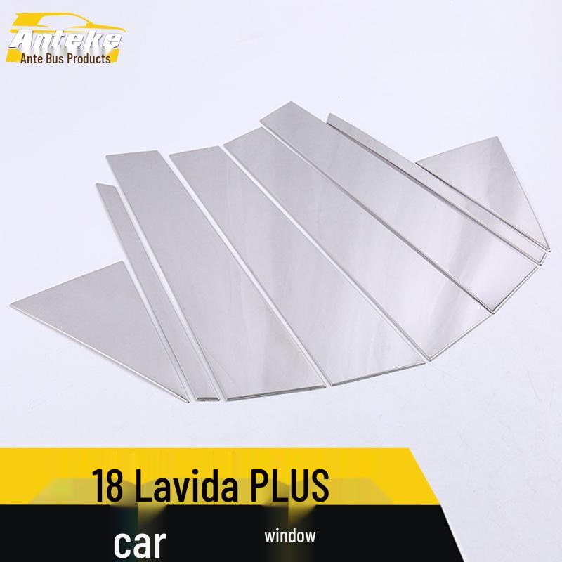 Suitable for 18 Lavida models: Window & Body Stainless Steel Anti-Scratch Decorative Strip.