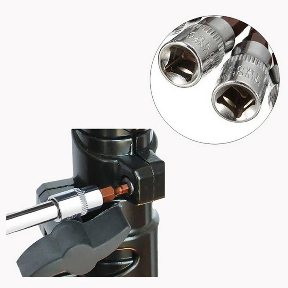 1Pcs 1/4'' 3/8" Square Drive Hex Socket Screwdriver Bit Hex Head H3 H4 H5 H6 H7 H8 H10 Spanner Driver Bit Hexagon Ratchet Wrench
