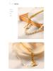 French Retro Pearl & Titanium Steel Baroque OT Buckle Necklace – Women's Light Luxury Jewelry