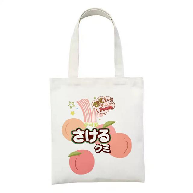 Canvas Women Shopping Bag Large Cute Bear Print Tote Bag Fashion Harajuku Female Shoulder Bags Travel Ladies Shopper Bags