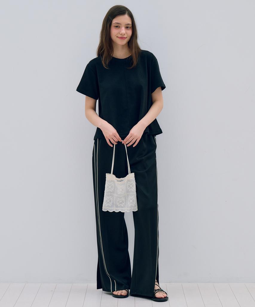 Metapeo Met Slit Wide Slacks Black