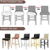 Velvet Solid Colors Bar Chair Cover Stretch For Bar Stool Short Back Dining Room Spandex Elastic Slipcovers For Banquet Chairs