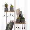 Green Plant Hanging Foot Doll Ornament: Cute Cement Candle Holder for Home Decor