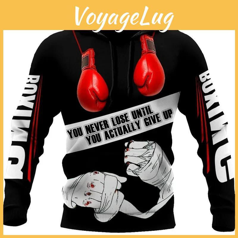 Boxing 3d Hoodie Cool Printed For Men And Womens Street Wear Pullover For Autumn Long Sleeved Sportswear Casual Sportswear