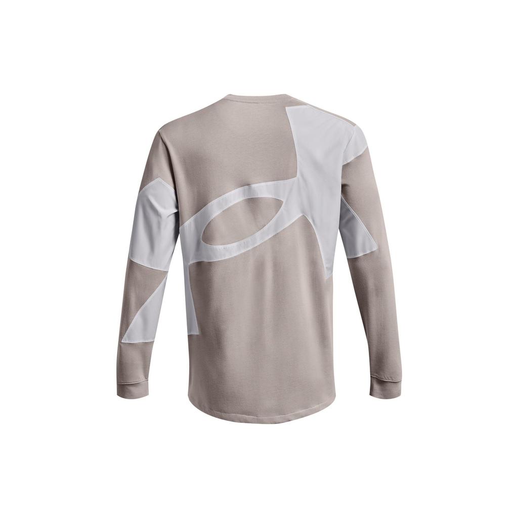 Under Armour Color Block Crew Neck Pullover T-Shirt Men Tops Gray 1373876-592