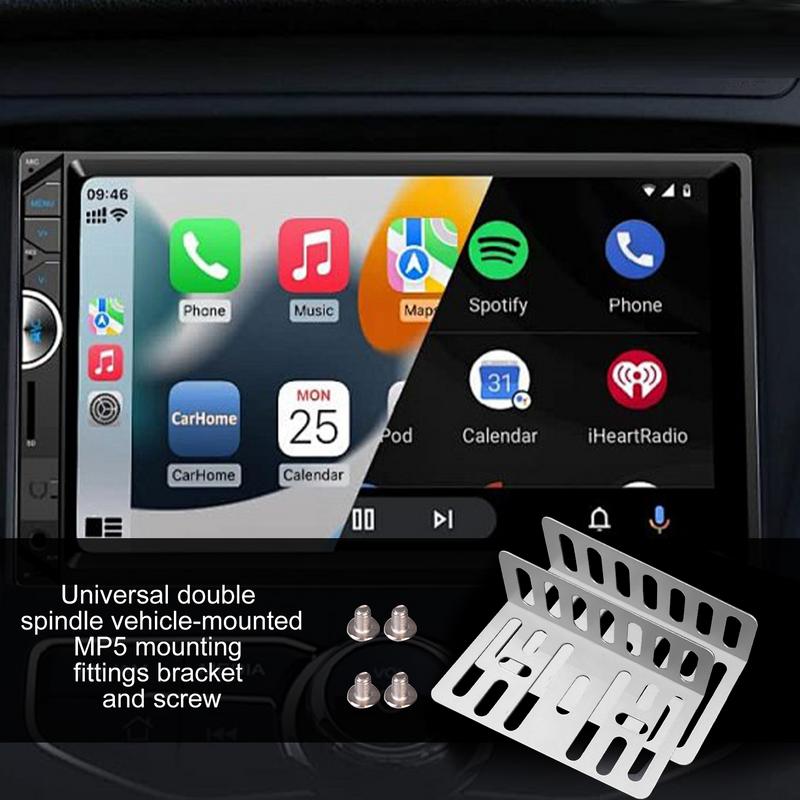 Universal 2 Din Car Radio Installation Kit forMP5 Mounting Accessories Holder Support Bracket Screw Quick Installation Tools