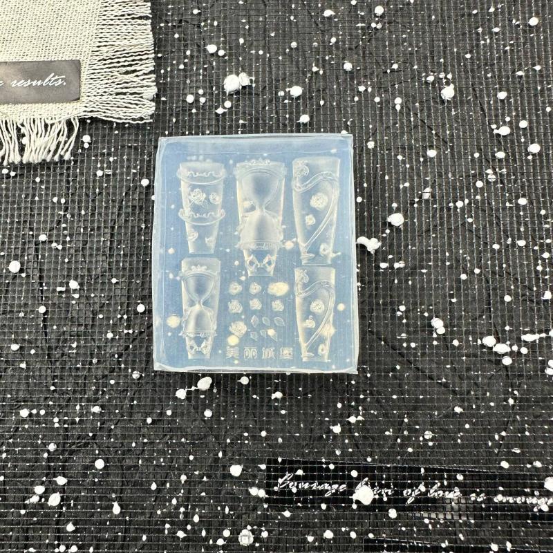 3D Snake Silicone Mold Nail Art Decoration Diy Rose Flower Design Transparent Nail Templates Manicure Design Tool Jewelry Crafts