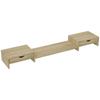 PC Screen Riser Desk Computer Monitor Stand 60-116 Cm with 2 Drawers, Adjustable Length and Angle