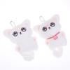 1Pcs White Siamese Kitten Stuffed Doll Backpack Decor Squeaky Bell Kitten Plush Keychain Pendant Schoolbag Ornament Gift