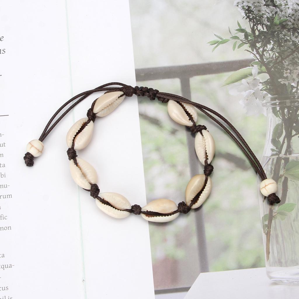 Natural Cowrie for Shell Anklet Bracelets Handmade Hawaiian Beach Seashell Jewel