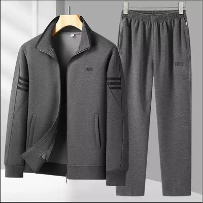 Chaqueta de Chándal para Hombre Conjunto Talla Grande Moda Otoño Invierno Traje Homme Sudadera Pantalón de Chándal Conjunto para Hombre