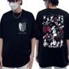 Anime Attack On Titan T-shirt Mikasa Ackerman Eren Jaeger T Shirts Men Women Clothing Cotton Ca