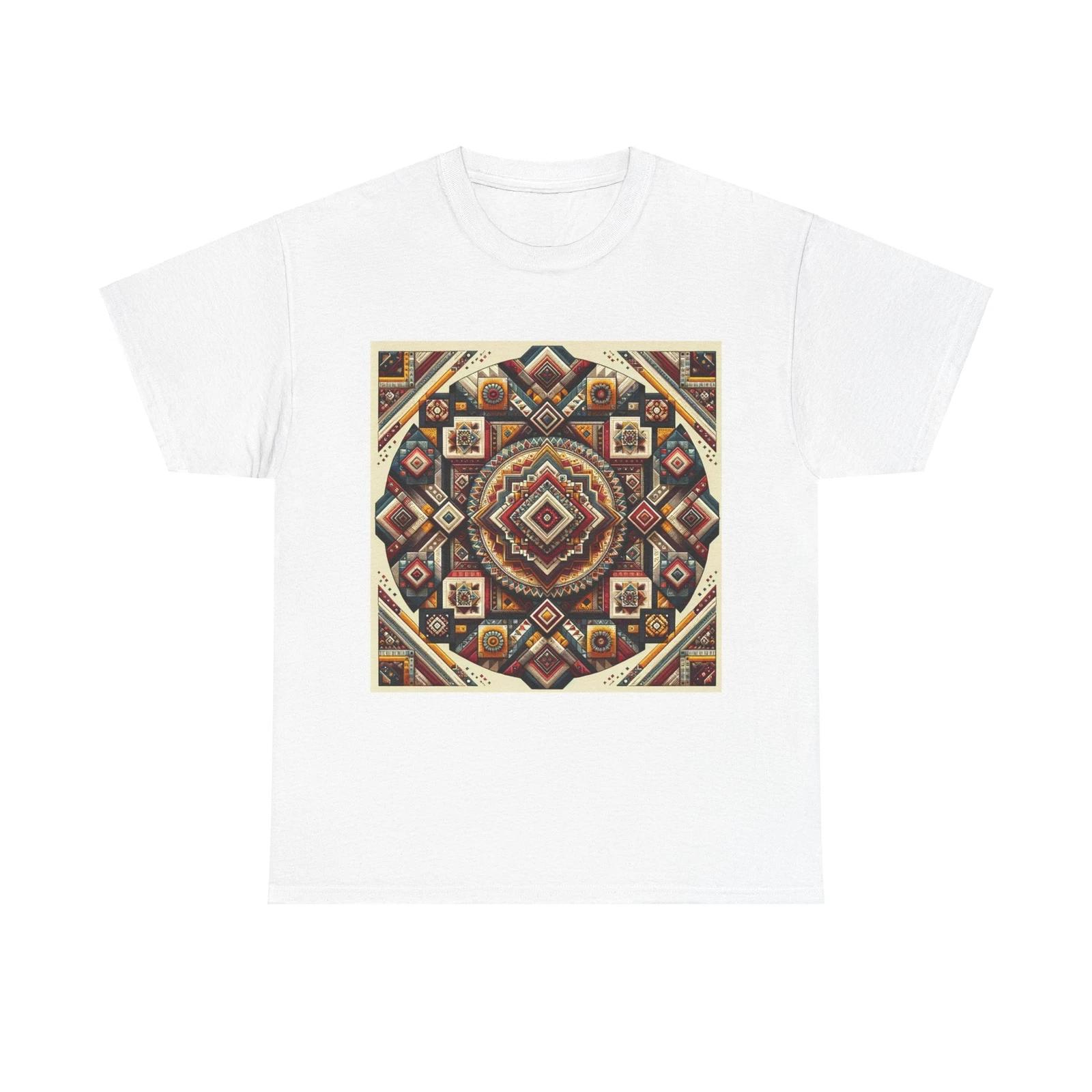 Unisex Adult T Shirt Ethnic Patterns Vivid Textile Art Tapestry S