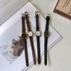 Minimalist Unisex Quartz Watch With Leather Strap For Casual Wear
