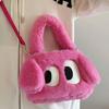 Winter Popular Fur Bag Female Cute Cartoon Puppy Plush Handbag Single Shoulder Crossbody Bag Female