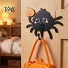 Stable Load Bearing Hook for Bags Wooden Spider Wall Keys Hat Towel, Cute Cartoon Black Decorative Halloween Hanger, Mounted Gothic Key Entryway