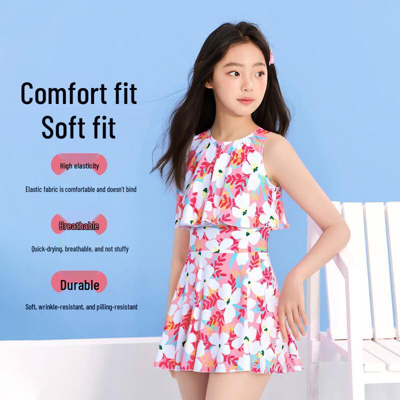 Youyou Kids' Girls' One-Piece Swimsuit & Hot Spring Set