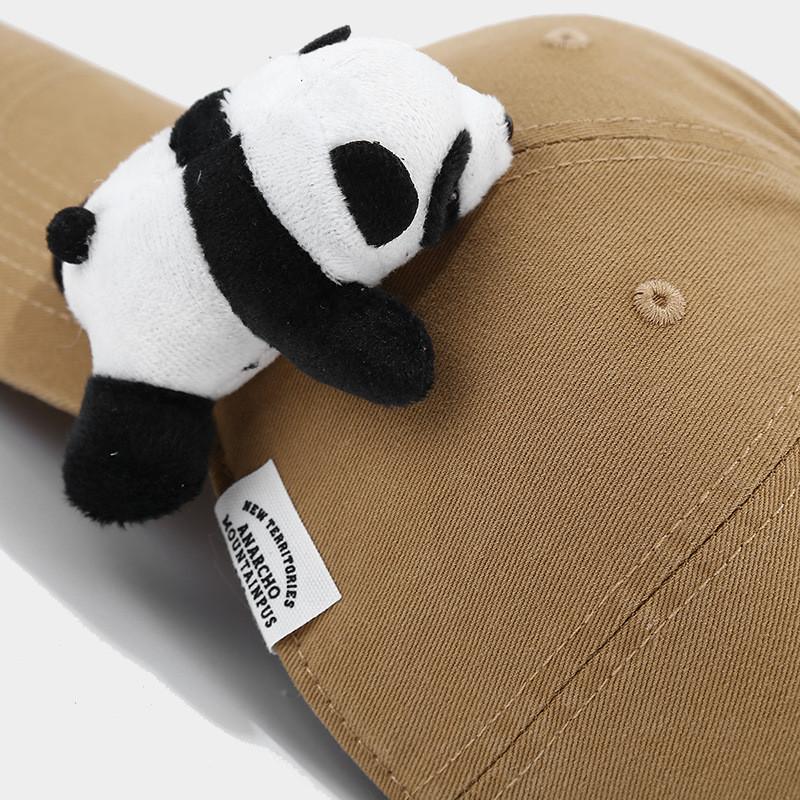 Cute Panda Embroidered Baseball Cap For Women Summer Sun Protection With Curved Brim And Adjustable Strap