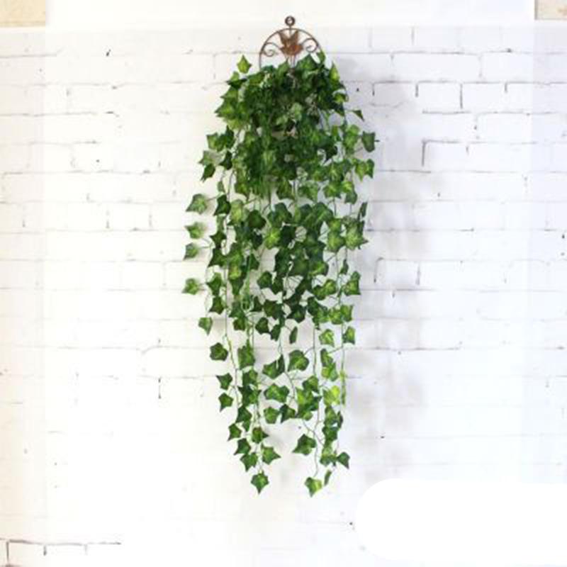 1Piece 1M Home Decor Artificial Ivy Leaf Garland Plants Vine Fake Foliage Flowers Creeper Green Ivy Wreath Garden Wall Decor