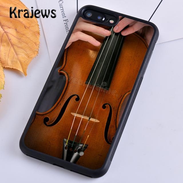 Krajews Wooden Violins Bow Music Phone Case Cover For iPhone 17 Air 16 15 14 Plus 11 12 13 Pro Max Plus Coque Fundas