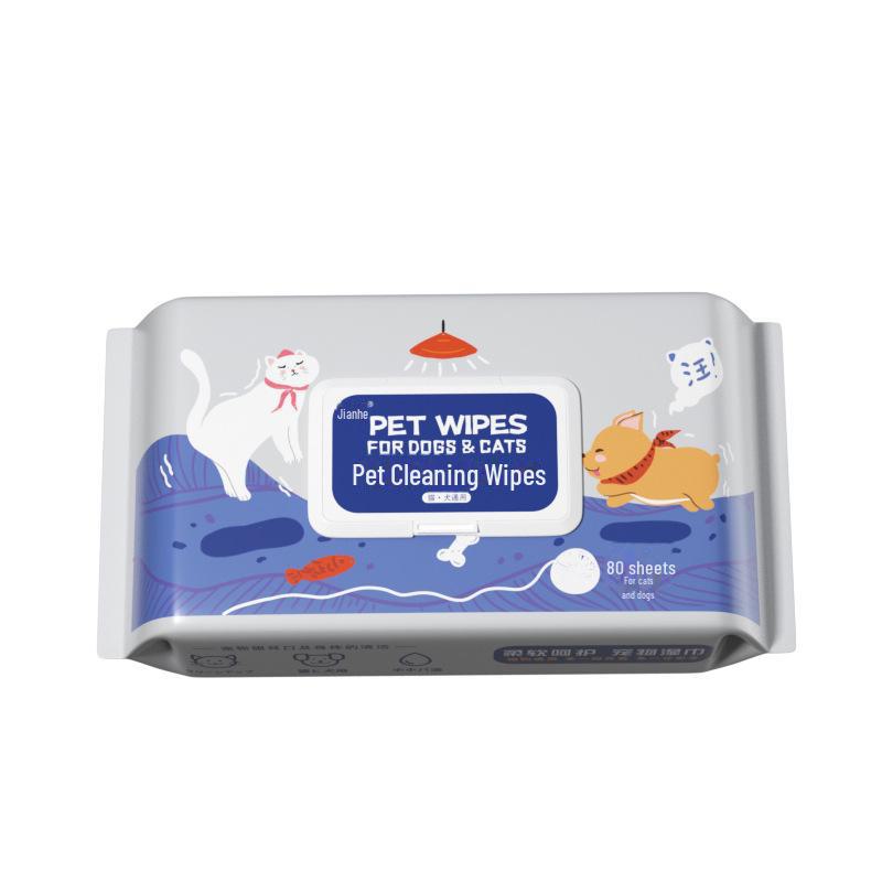 Pet Wipes – 80 Large Pack for Cats & Dogs: Cleans Body, Ears, Eyes, Tear Stains