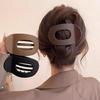 Trendy Earth-Toned Round Claw Clip: Strong Grip, Flexible, Comfortable Fit