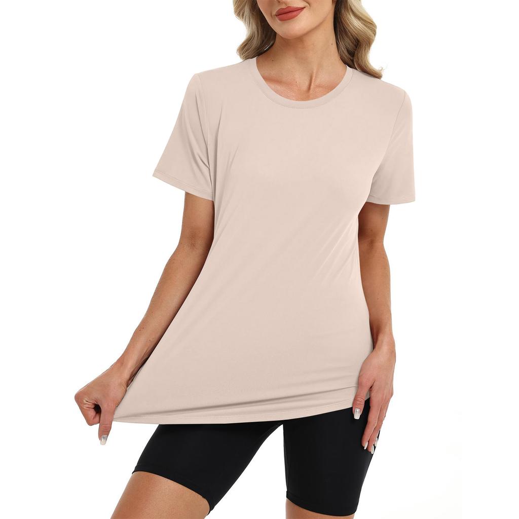 Lightweight Quick Dry Womens Athletic Shirt Short Sleeve Running Hiking Top Breathable Fitness Tee for Outdoor Activities