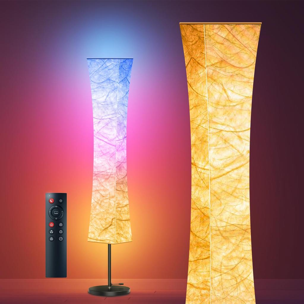 BeaNet Floor Light LED Remote Color Level Music Synchronization Floor Stand Indirect Lighting Stand Light Luxury Fabric Floor Lamp Suitable for