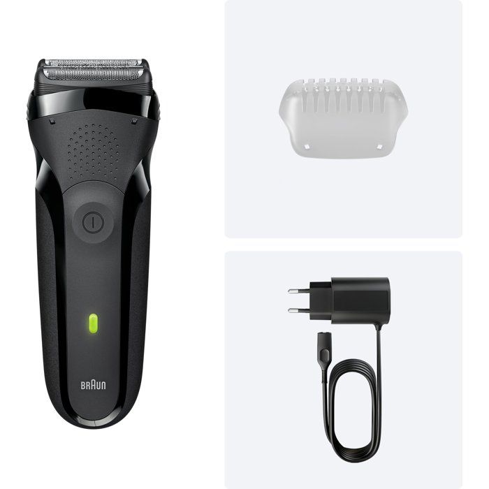 Rasoir électrique - BRAUN - Série 3 300s - 30 min - Noir